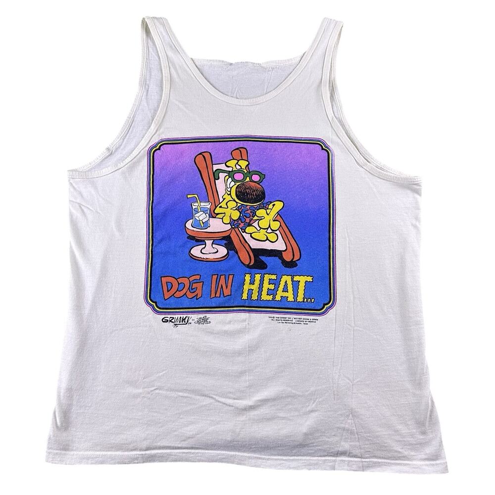 Vintage “Grimmy” 1988 Tank top -Mike‎ Peters Mother goose And Grimm- Beach